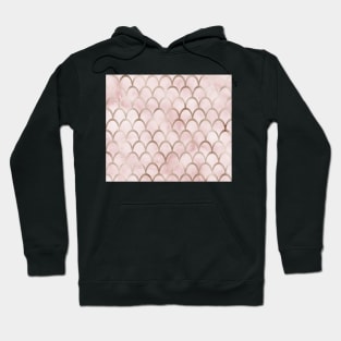 Rose gold mermaid scales - cloudy pink Hoodie